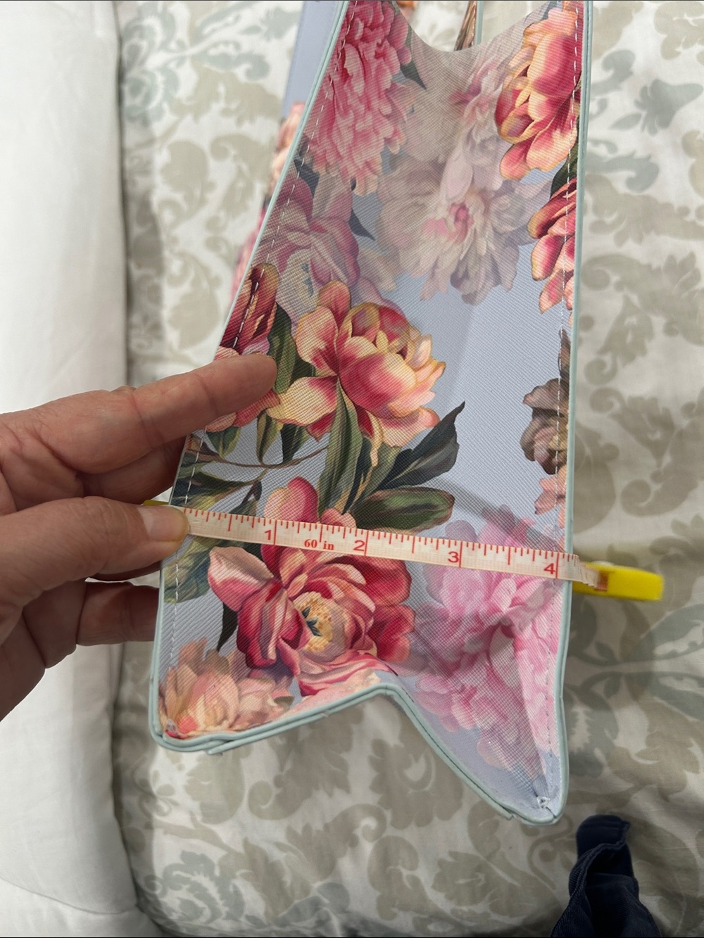 Ted Baker Floral Pink & Light Blue Tote Bag - Picture 9 of 9
